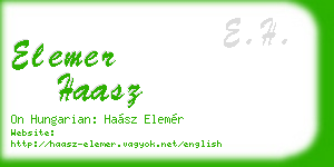 elemer haasz business card