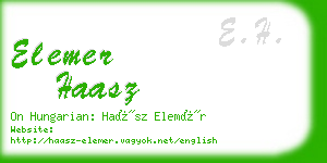 elemer haasz business card